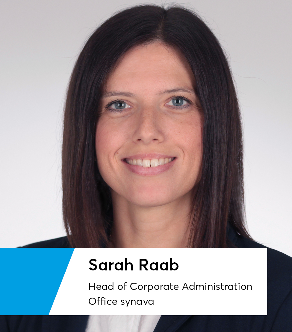 Sarah Raab, Head of Corporate Administration Office synava This is a photo of Sarah Raab, Head of Corporate Administration Office at synava